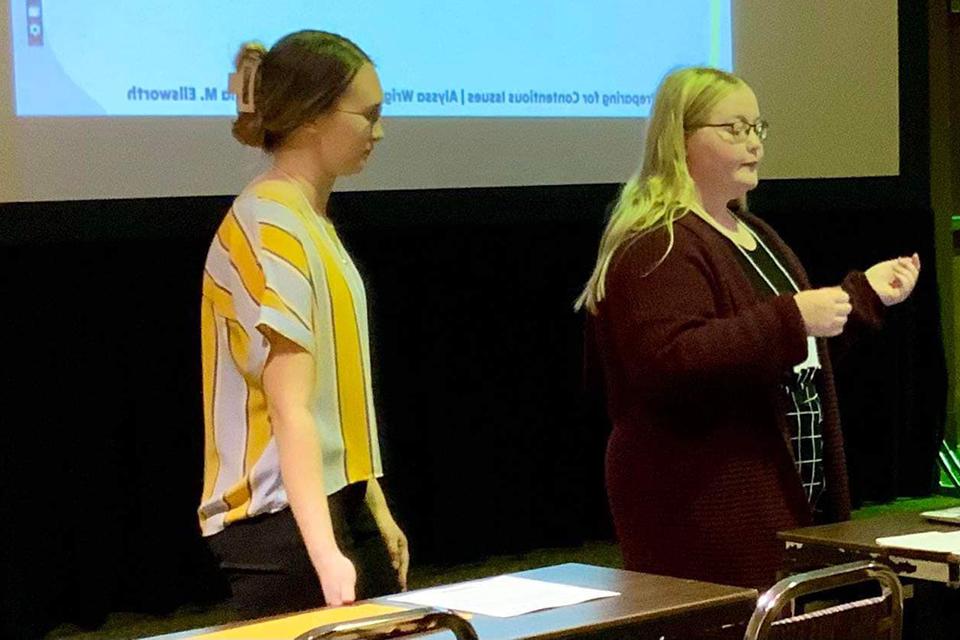 Students, faculty member present at state social studies conferences